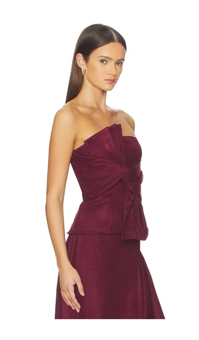 Line & Dot Valen Top In Burgundy