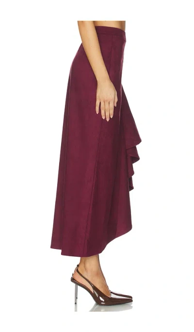 Line & Dot Valen Skirt In Burgundy