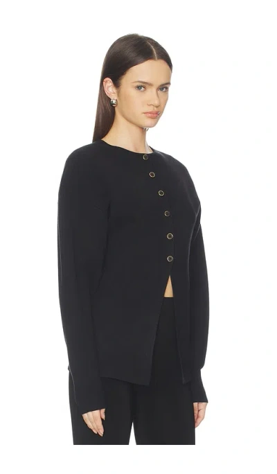 Good American Exaggerated Sleeve Cardigan In Black
