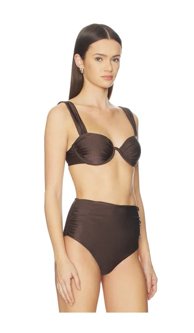 Simkhai Anniston Bikini Top In Brown