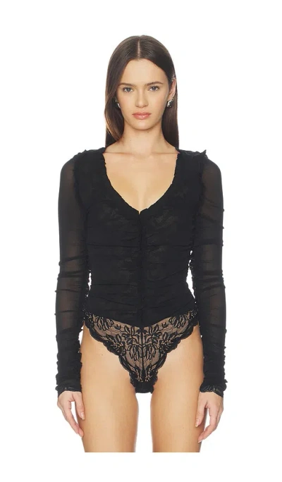 Free People X Revolve Worn To Be Wild Bodysuit In Black