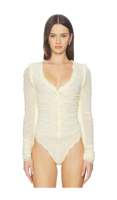 Free People X Revolve Worn To Be Wild Bodysuit In White