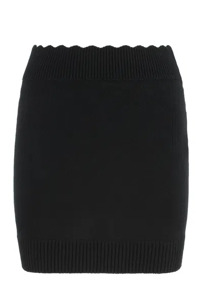 Chloé Knit Mini Skirt Made Of Wool And Cashmere In Black