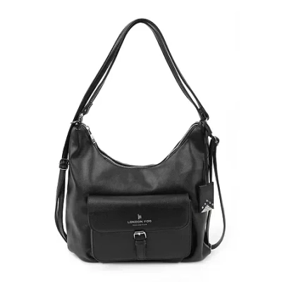 London Fog Willow Hobo Bag In Black