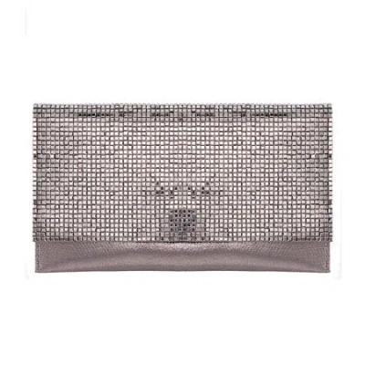 I. Miller Rylen Crystal Clutch In Silver