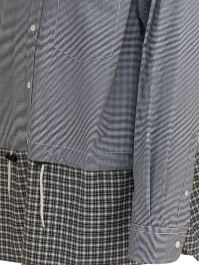 Comme Des Garçons Homme Deux Long Sleeve Shirt Button-down Collar In Gray