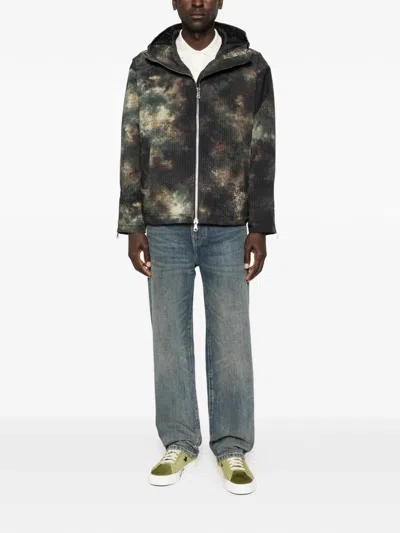 Cole Buxton Camouflage-pattern Hooded Jacket In Brown