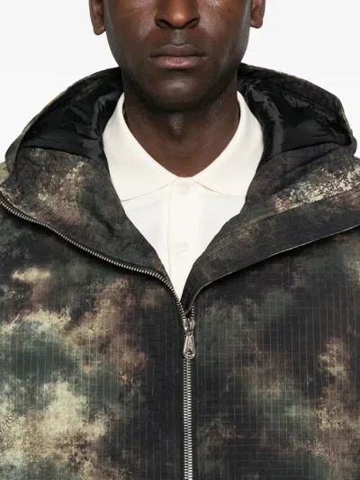 Cole Buxton Camouflage-pattern Hooded Jacket In Brown