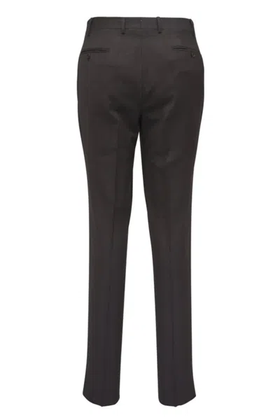 Canali Press-crease Trousers In Brown