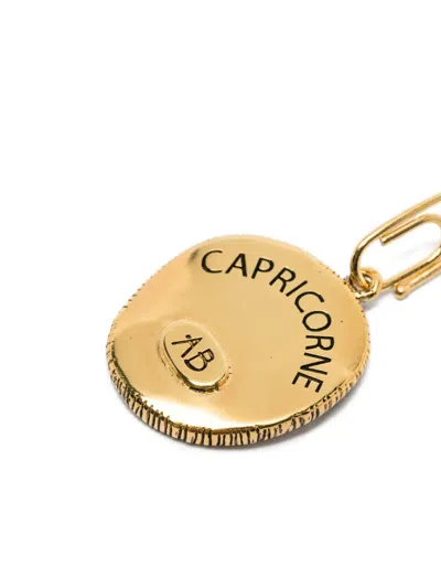 Aurelie Bidermann Capricorn Zodiac Charm In Gold