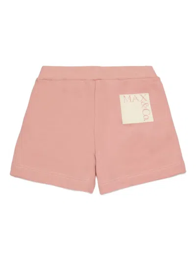 Max & Co Logo Appliqué Shorts In Pink