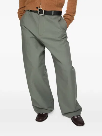 Acne Studios Patch Trousers In Green