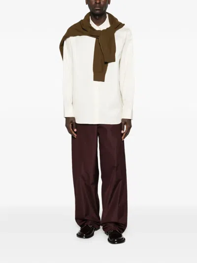 Studio Nicholson Striped Shirt In Neutral