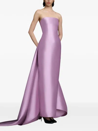 Solace London Imani Strapless Train Maxi Dress In Pink