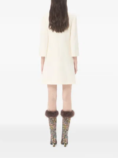 Valentino Vlogo-detail Mini Dress In White