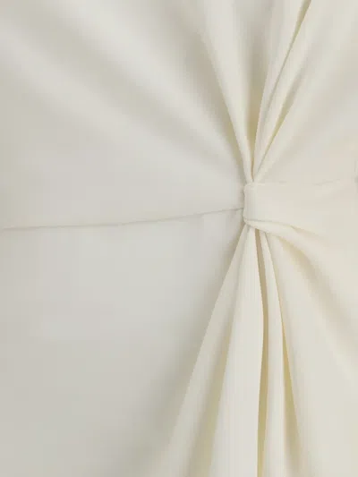 Valentino Asymmetric One-shoulder Silk-cady Mini Top In White