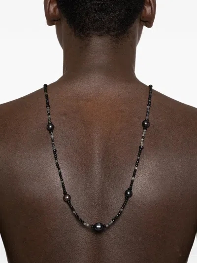 Kundo K- 131 Tana Pearl Beaded Necklace In Black