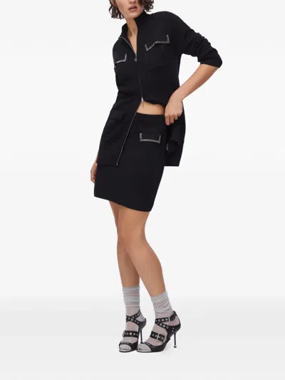 Liu •jo Knit Mini Skirt In Black