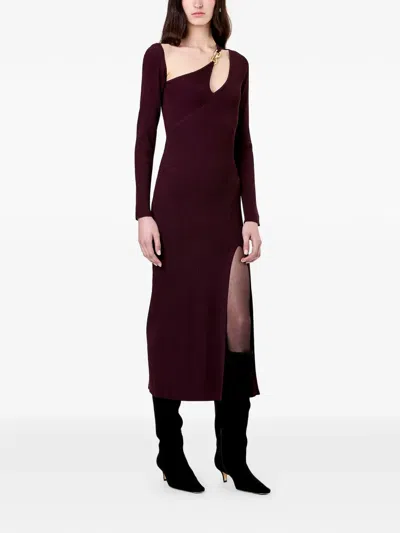 Nicholas Ginerva Cut-out Midi Dress In Burgundy