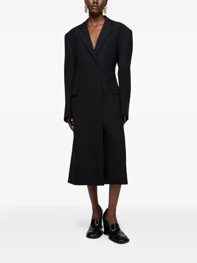 Acne Studios Wool Double-breasted Coat In Black