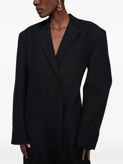 Acne Studios Wool Double-breasted Coat In Black