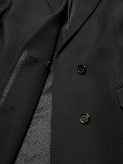 Acne Studios Wool Double-breasted Coat In Black