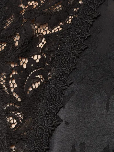 Nissa Lace-trim Midi Dress In Black