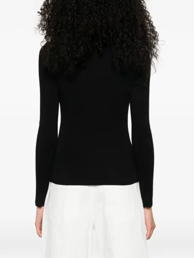 Nili Lotan Button-fastening Polo Top In Black