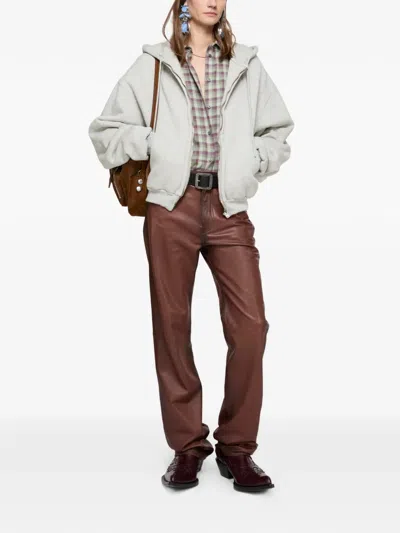 Acne Studios Zip-up Hoodie In White