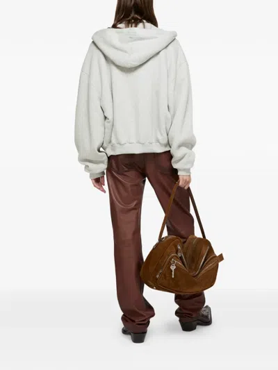 Acne Studios Zip-up Hoodie In White