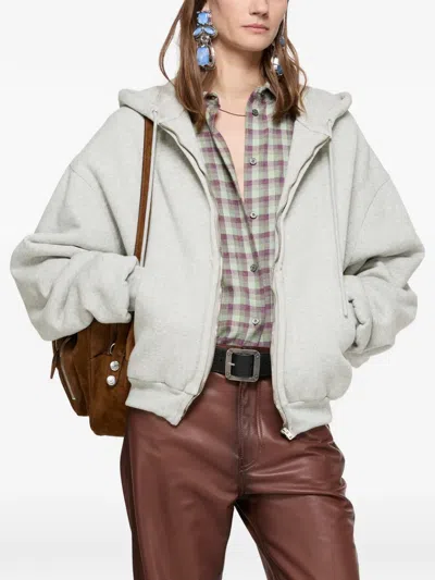 Acne Studios Zip-up Hoodie In White