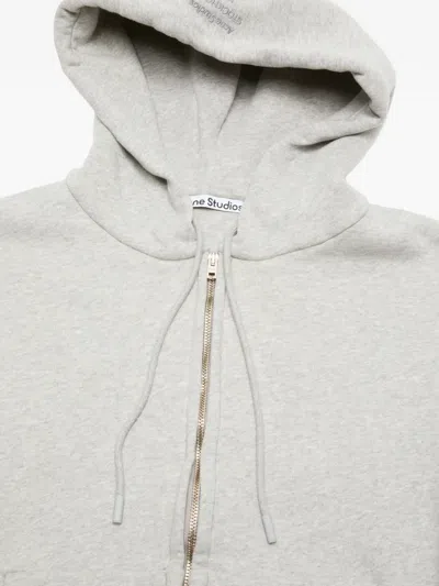 Acne Studios Zip-up Hoodie In White