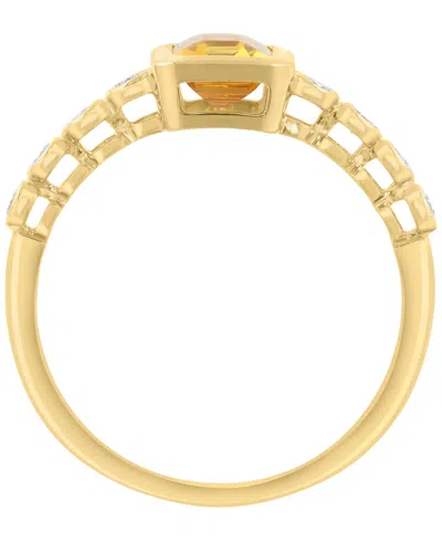 Effy Collection Diamond (1/6 Ct. T.w.) & Madeira Citrine (1-1/10 Ct. T.w.) Ring In 14k Yellow Gold In Gold