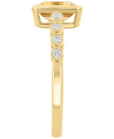 Effy Collection Diamond (1/6 Ct. T.w.) & Madeira Citrine (1-1/10 Ct. T.w.) Ring In 14k Yellow Gold In Gold