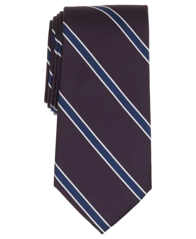 Club Room Men's Somerset Stripe Tie, Macy's Exclusive In Purple