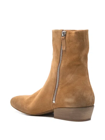 Marsèll Granblocco Suede Ankle Boots Block Heel In Brown