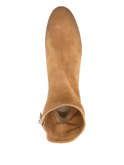 Marsèll Granblocco Suede Ankle Boots Block Heel In Brown