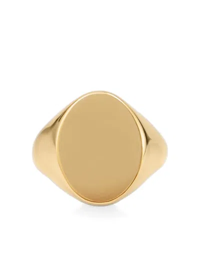 Maison Margiela Oval-chevaliere Ring In Gold