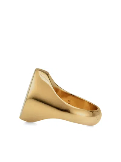Maison Margiela Oval-chevaliere Ring In Gold