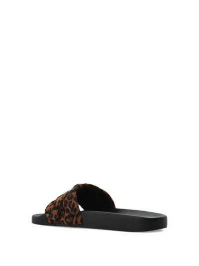 Kurt Geiger Meena Quilted-design Animal-print Sandals In Multi