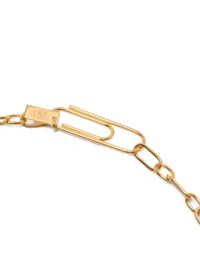 Aurelie Bidermann Positano Paperclip Necklace In Gold