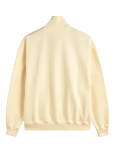 Les Héritiers Logo Quarter Zip Sweatshirt In Gold