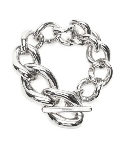 Acne Studios Chunky Chain Bracelet In Metallic