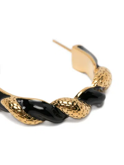 Aurelie Bidermann Tempta Textured Hoop Earrings In Black
