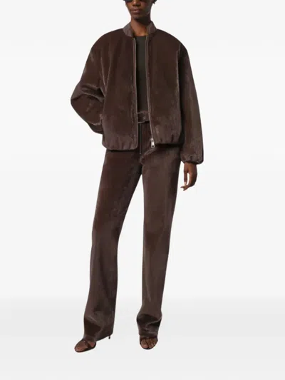 Apparis Maris Padded Bomber In Brown