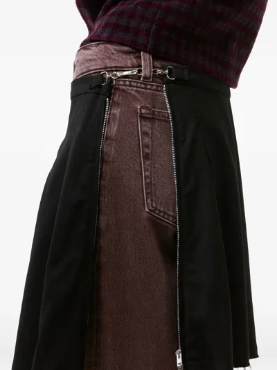 Our Legacy Object Frayed Pleated Skirt In Black