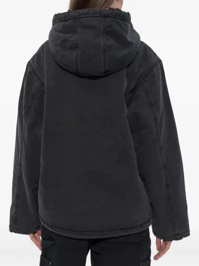 Carhartt Zip-up Hooded Jacket In Black
