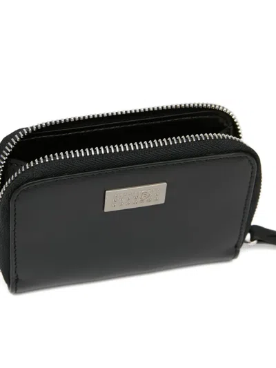 Mm6 Maison Margiela Zip-around Wallet In Black