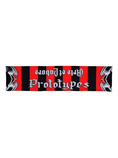 Prototypes Logo-print Scarf In Red