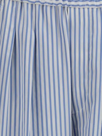 Tom Ford Striped Silk Pj Trousers In Gray